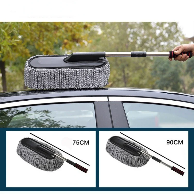 Large Car Wash Mop Cleaning Brush Telescoping Long Handle Cleaning Mop Retractable Bent Bar Car Wash Brush Car Cleaning Tools