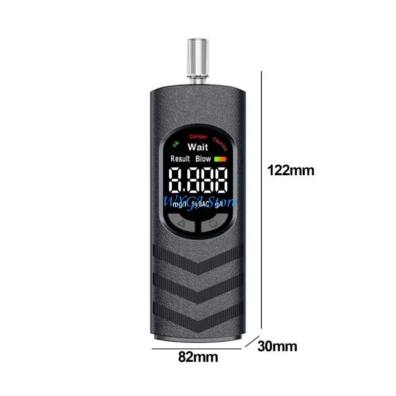 37JE Upgrades Digital Breath Tester with Display and 5 Mouthpieces for Self Check