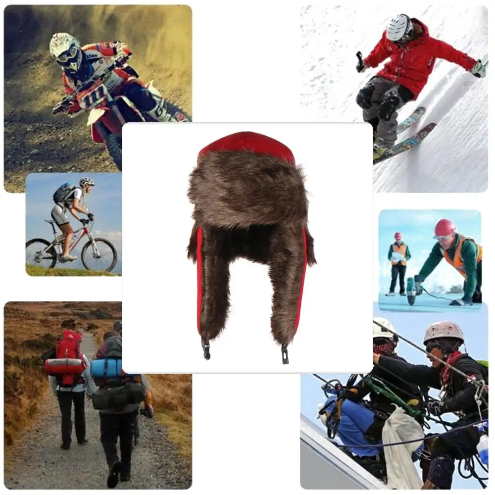 

Men Women Fur Earflap Winter Cap Russian Ushanka Ski Hat Winter Hats