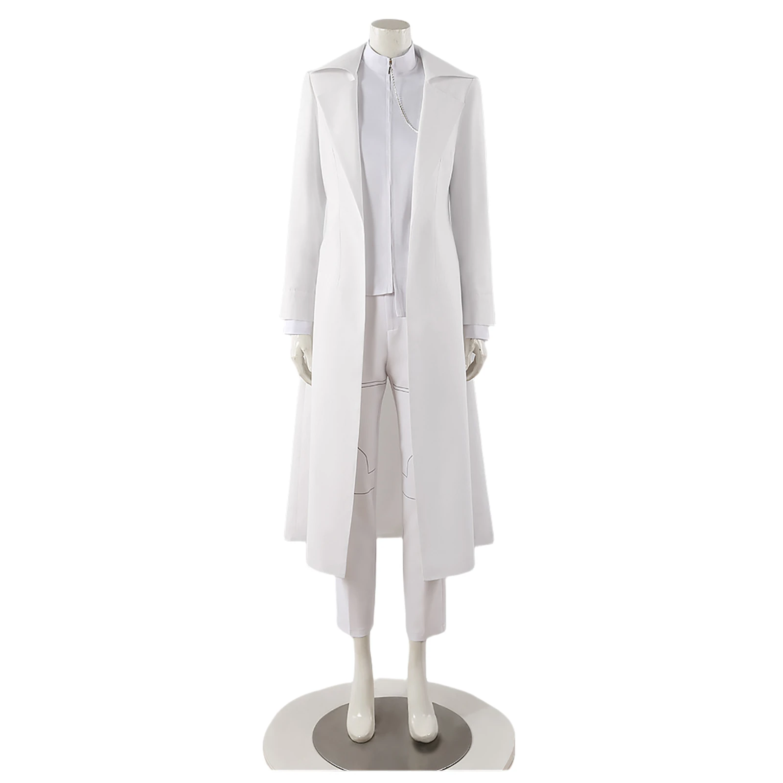 

Ivan Cosplay Costume Anime Male Singer White Windbreaker Shirt Pants Concert Stage Costume Halloween Set