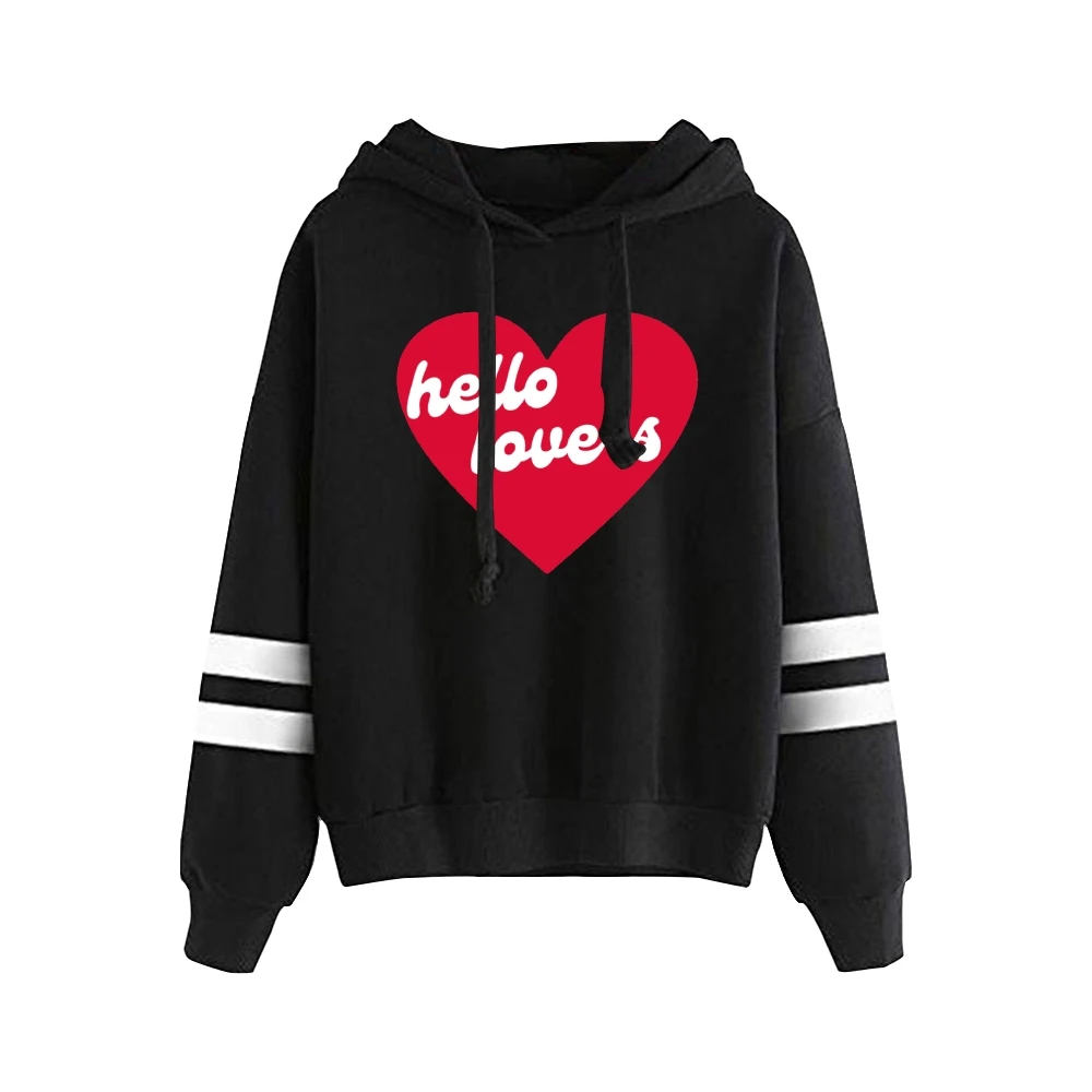 Niall Horan Hoodie Hello Lovers uniseks, Hoodie modis tanpa kantung paralel lengan batang, pakaian jalanan pria wanita