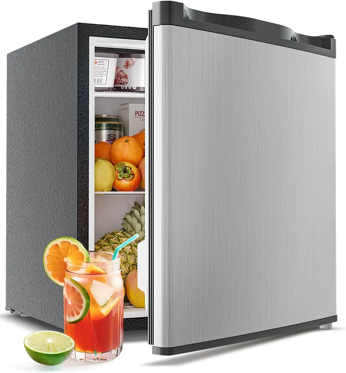 

Mini Fridge with Freezer - 1.7 Cu.Ft Single Door Mini Refrigerator with Adjustable Thermostat, Low Noise, Energy Saving, Small
