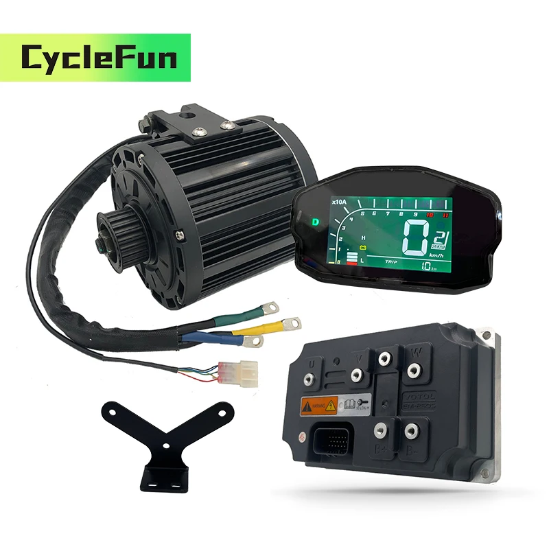 

QS138 90H 4KW PMSM Mid Drive Motor For Electric Motorcycle Off-Road ATV Conversion With Votol EM260S Controller And DKD Display