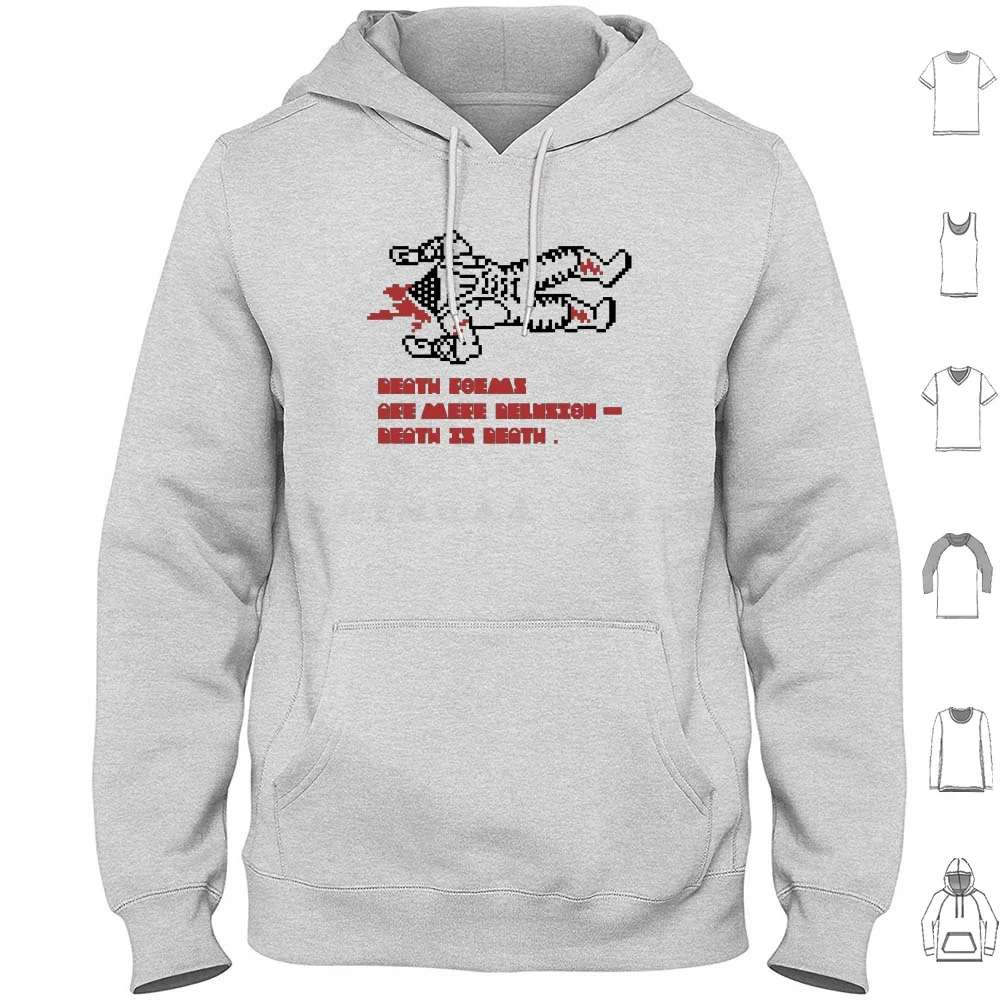043-Death Poem Hoodie en coton à manches longues Death Poem No More Heroes Nomoreheroes No More Heroes Nmh Wii Suda Suda 51 51