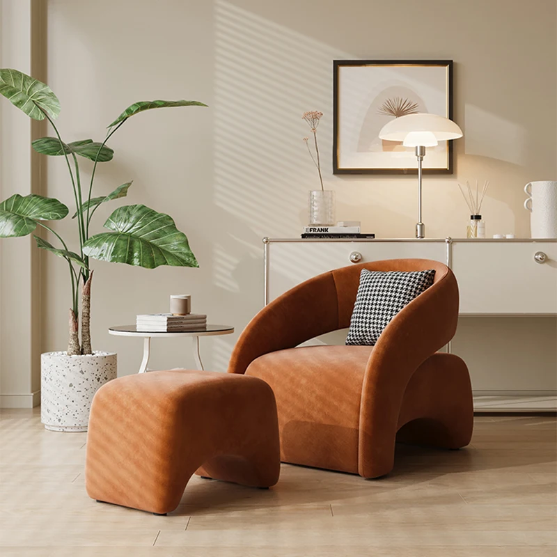 Design Back Rest Chairs Living Room Minimalist Nook Unique Hotel Reading Chair Nordic Armrests Poltrona Luxo Designer Furniture image 4