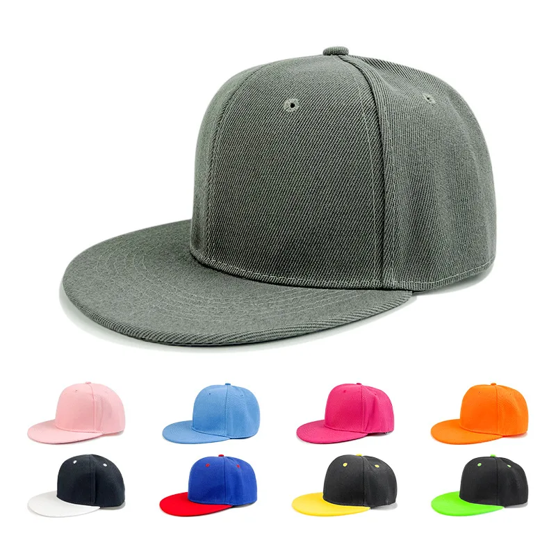 

Classic Snapback Men Women Youth Boys Girls Hat Cap Hip Hop Style Flat Bill Blank Solid Color Adjustable Size 24 Colors