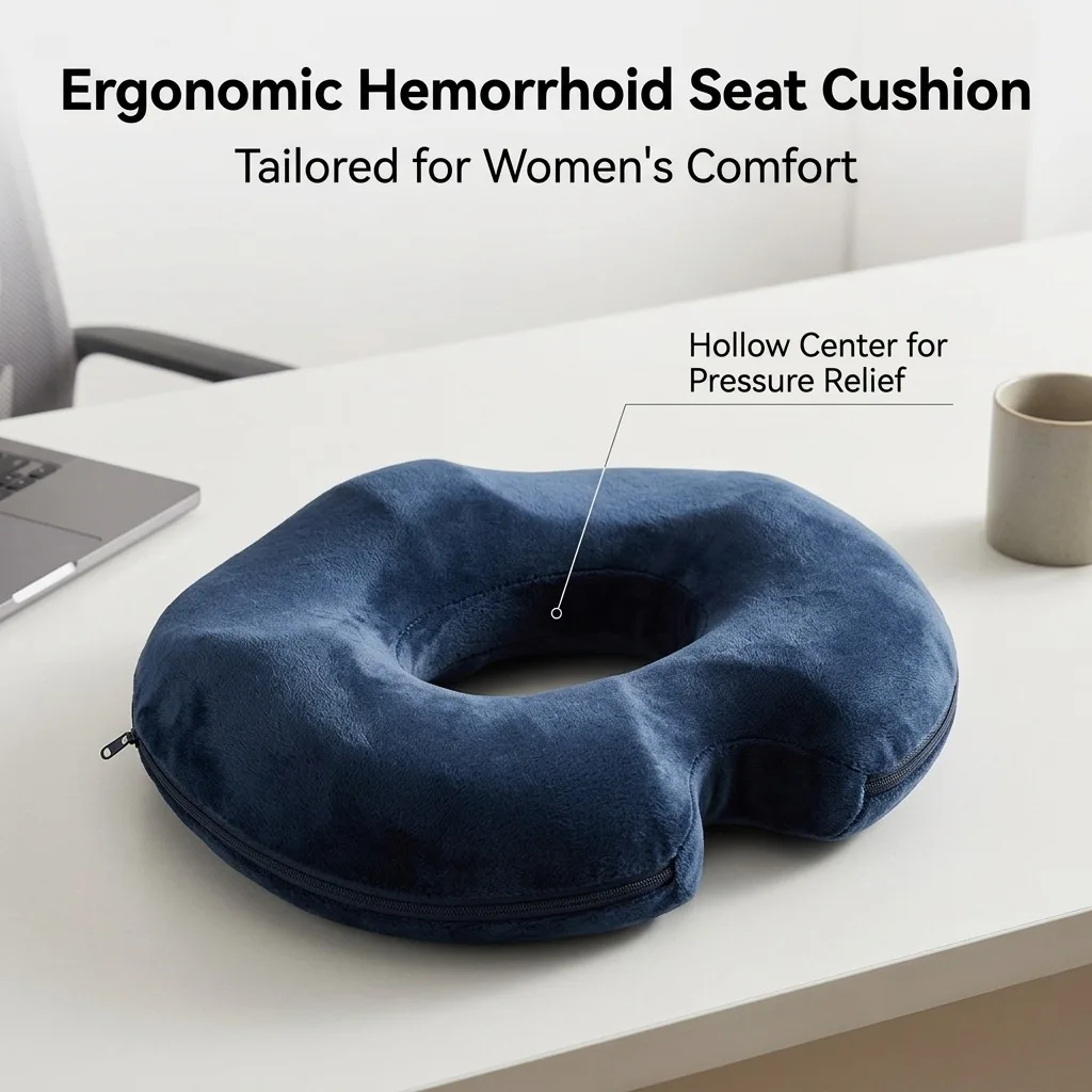 Memory Cotton Office Seat Cushion Hemorrhoids Postoperative Tailbone Decompression Cushion Support Pad Pregnant Butt Cushion