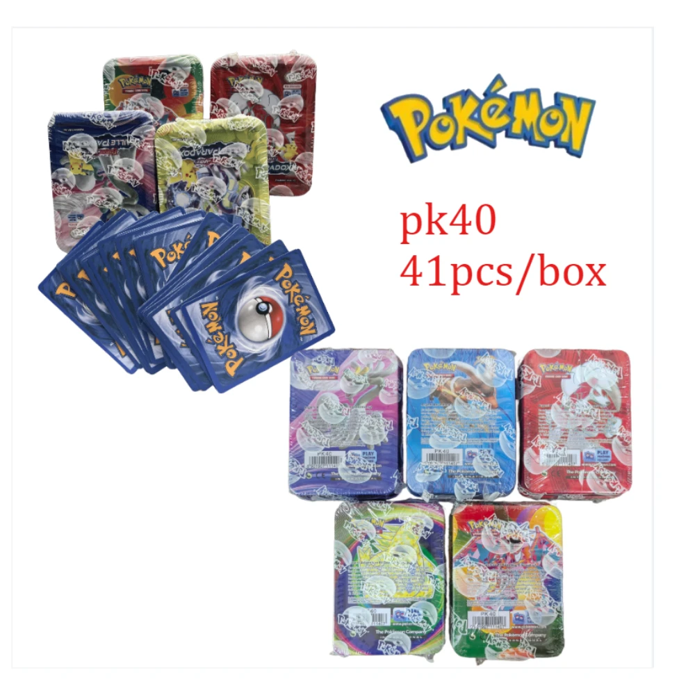 41/42/48/68/118/210PCS 철제 박스 포켓몬 배틀 토이즈 OBSIDIAN FLAMES 랜덤 박스 수집용 장난감 트레이딩 게임 카드