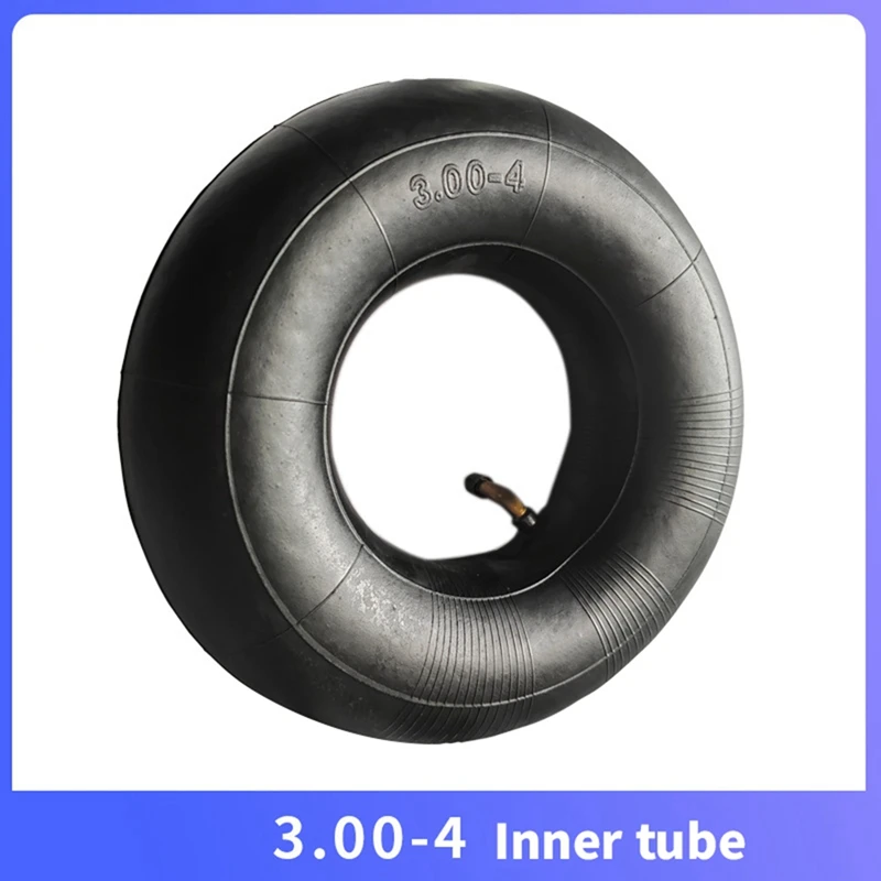 Super Sale Electric Tool Cart Inner Tube 3.00-4 Rubber Inner Tube Handcart Inner Tube 90 Degree Air Inflator Nozzle