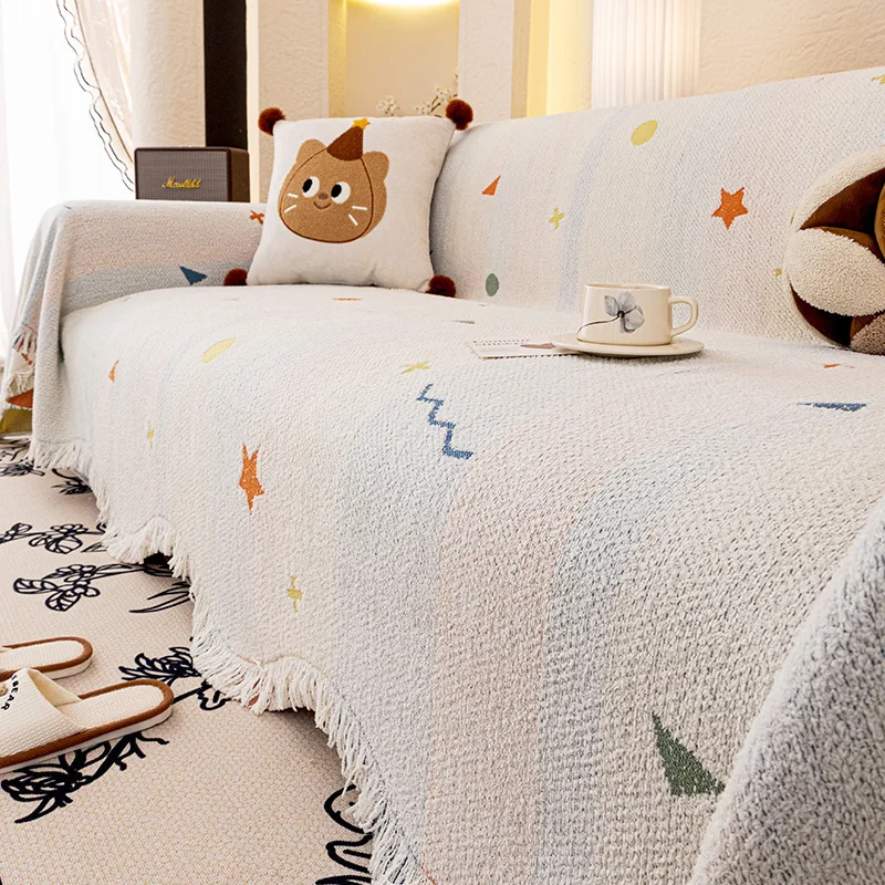 All-inclusive Sofa Covers for Living Room Cartoon Anti-cat Scratch Full Cover Sofa Slipcover Couch Cushion