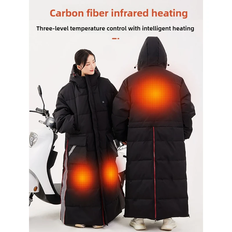 

Motorcycle Riding Cold-proof Suits Electric Heating Electric Bike Winter Fleece-lined Thickened Waterproof Windproof Cover