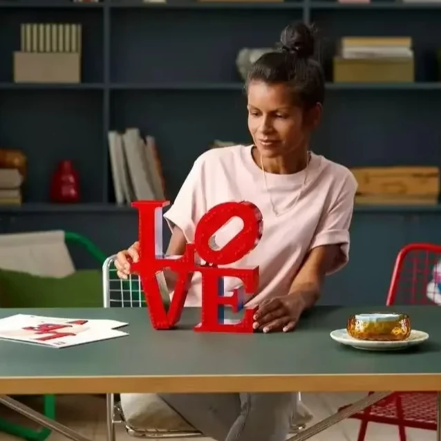 2026년 신모델 / LOVE 수제 하트 모양 조각 장식 예술 로맨틱 블록 새해 및 발렌타인데이 선물