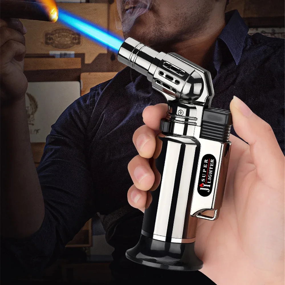 Direct Injection Gun Lighter Metal Windproof Welding Gun Blue Flame Ignition Gun Wholesale High Quality