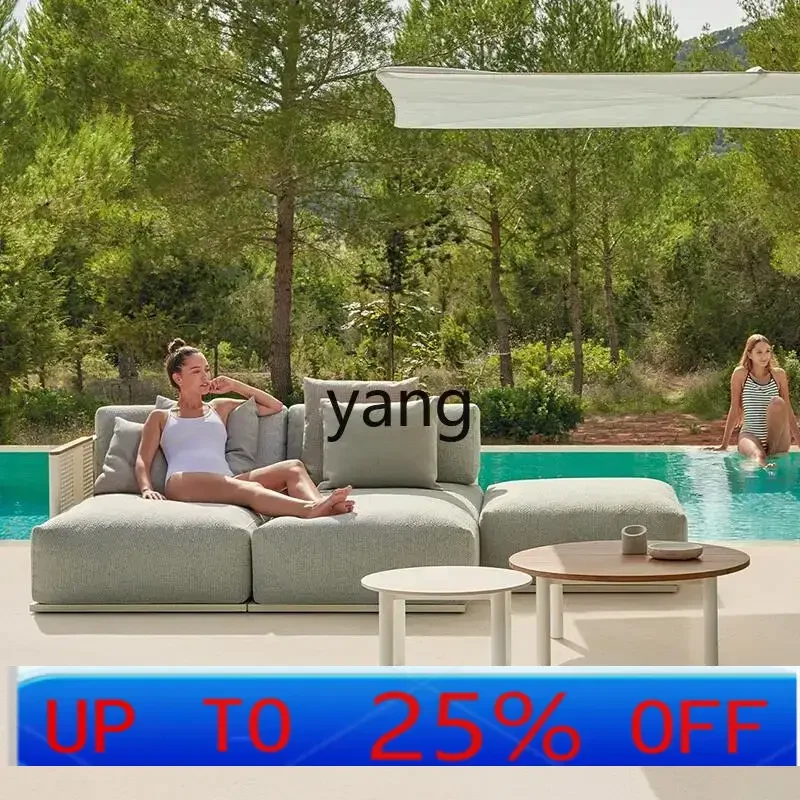 

LMM outdoor sofa courtyard villa garden leisure furniture outdoor teak rattan combination