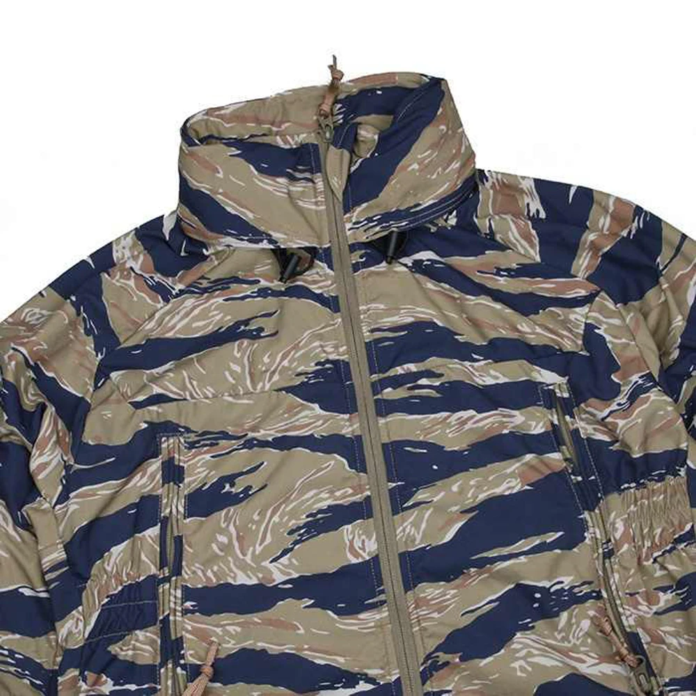 New PCU L5 Green Tabby / Blue and Gold Tabby Tactical Hunting Coat 160D Nylon Soft Shell Fabric TMC3229