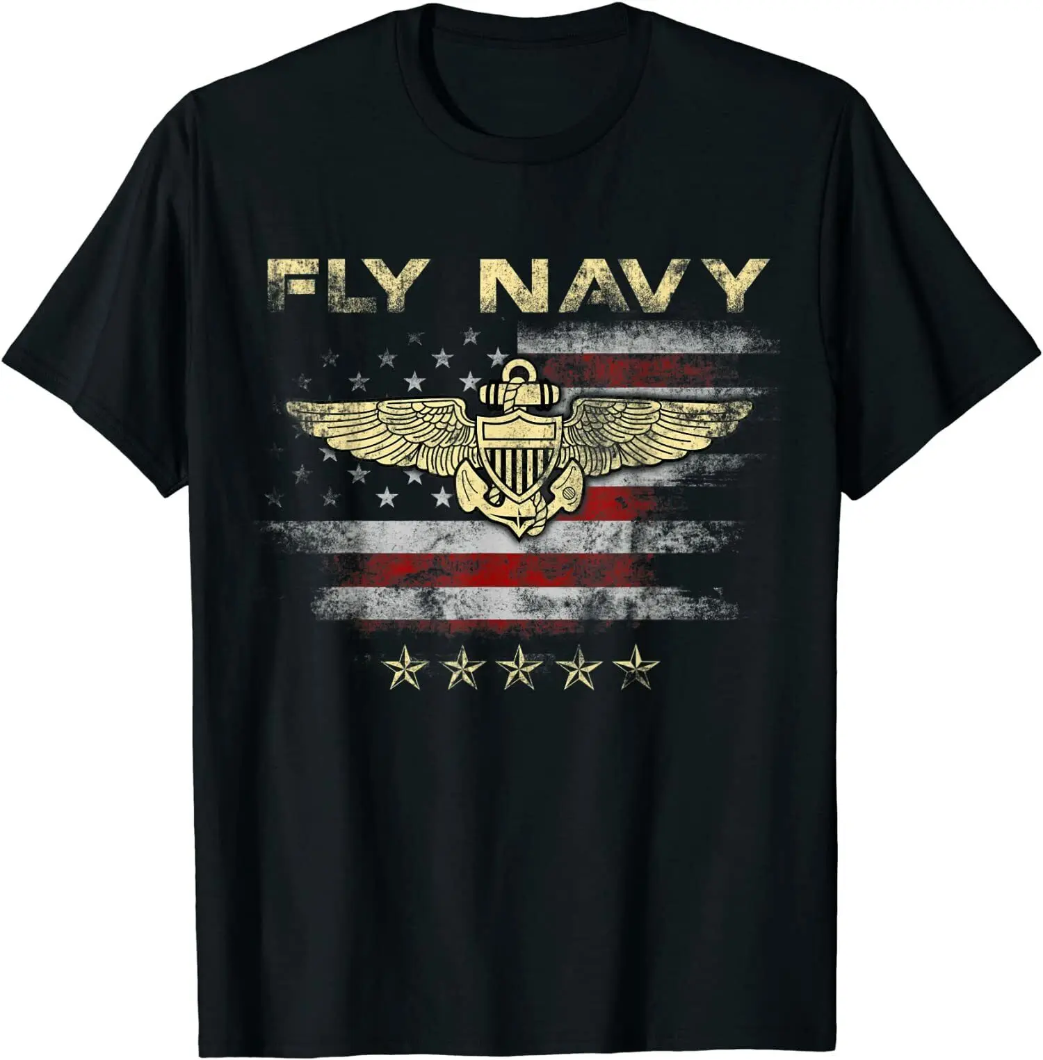 

Fly Naval Shirt Classic Naval Officer Pilot Wings Tee T-Shirt Premium Cotton Short Sleeve O-Neck Mens Tshirt S-3XL