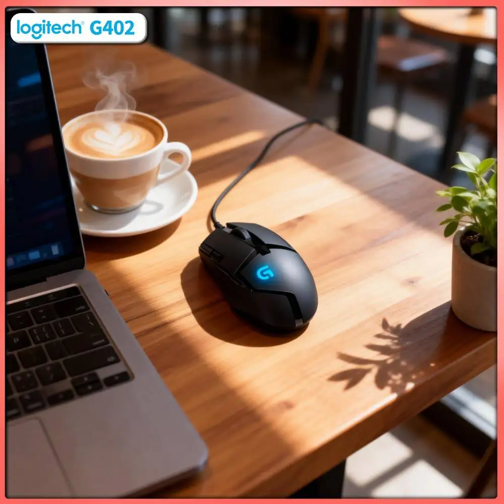 High-Precision Logitech G402 Mouse 4000 DPI On-the-Fly Switch 1ms Response Anti-Slip for Competitive Play