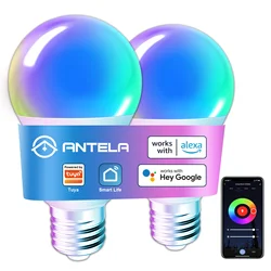 Alexa E27 Wifi LED-lamp, 7W 806LMDimbare RGB slimme lamp 2700k-6500k, compatibel met Alexa en Google Home, app-gestuurd