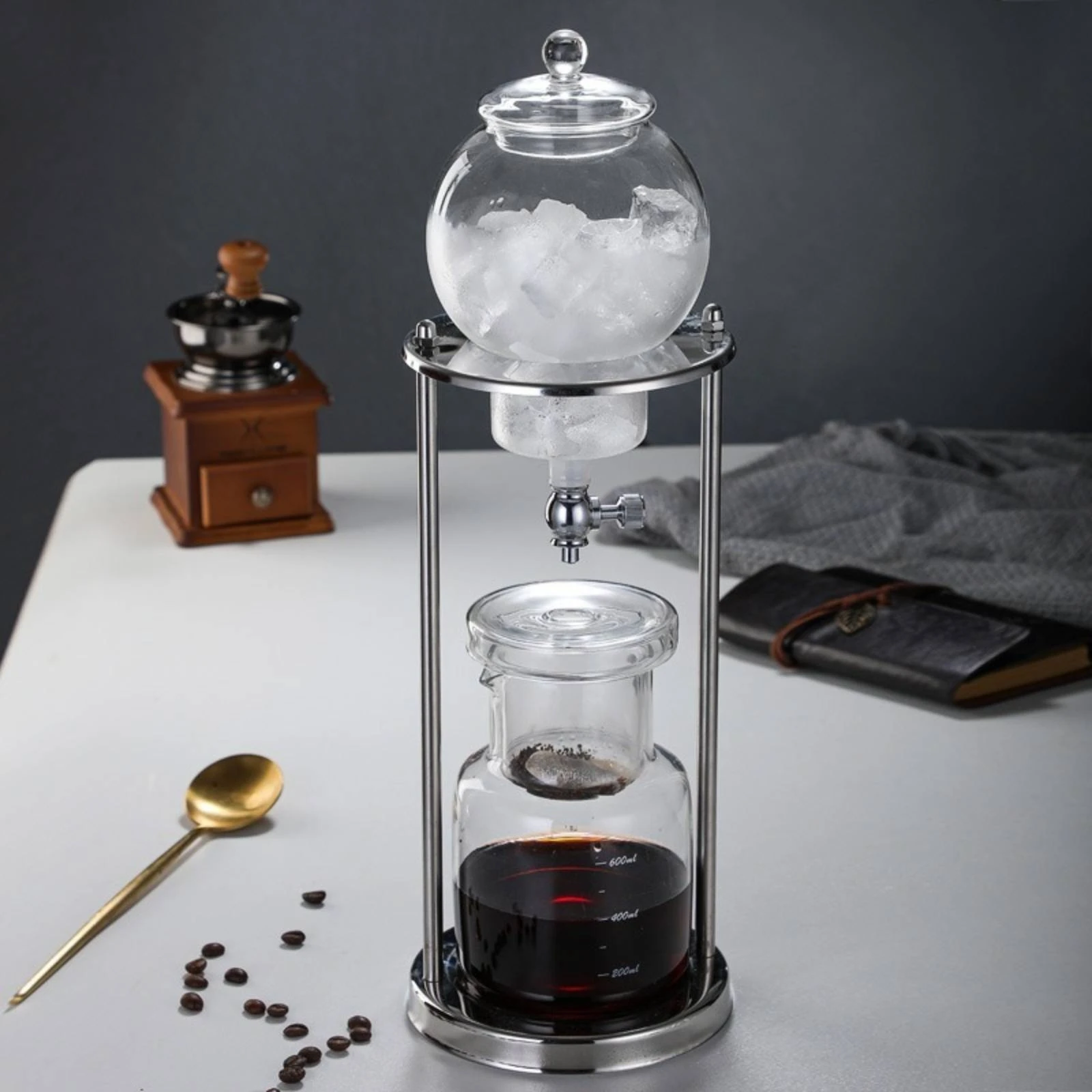 Cold Drip Rate Vertical Frame Clear Slow Drip Rate Coffee Maker Brewer Compact for Home Kitchen