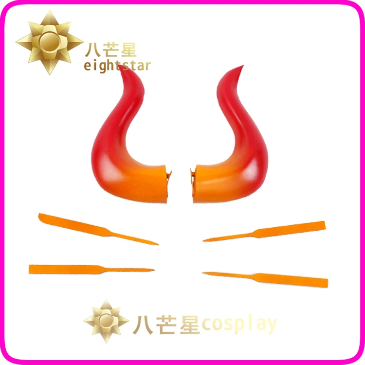 New Theatre Type Yamato Cosplay Horns Kanzashi Earrings Headwear Headdress Hairpin Halloween Carnival Fancy Party Cosplay Props