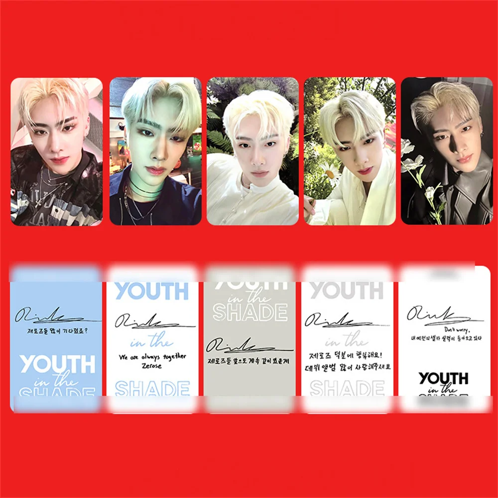 

5pcs/Set Kpop ZEROBASEONE ZB1 Photocard Albums YOUTH IN THE SHADE Card ZHANGHAO SUNG HAN BIN RICKY Postcard Fans Gift