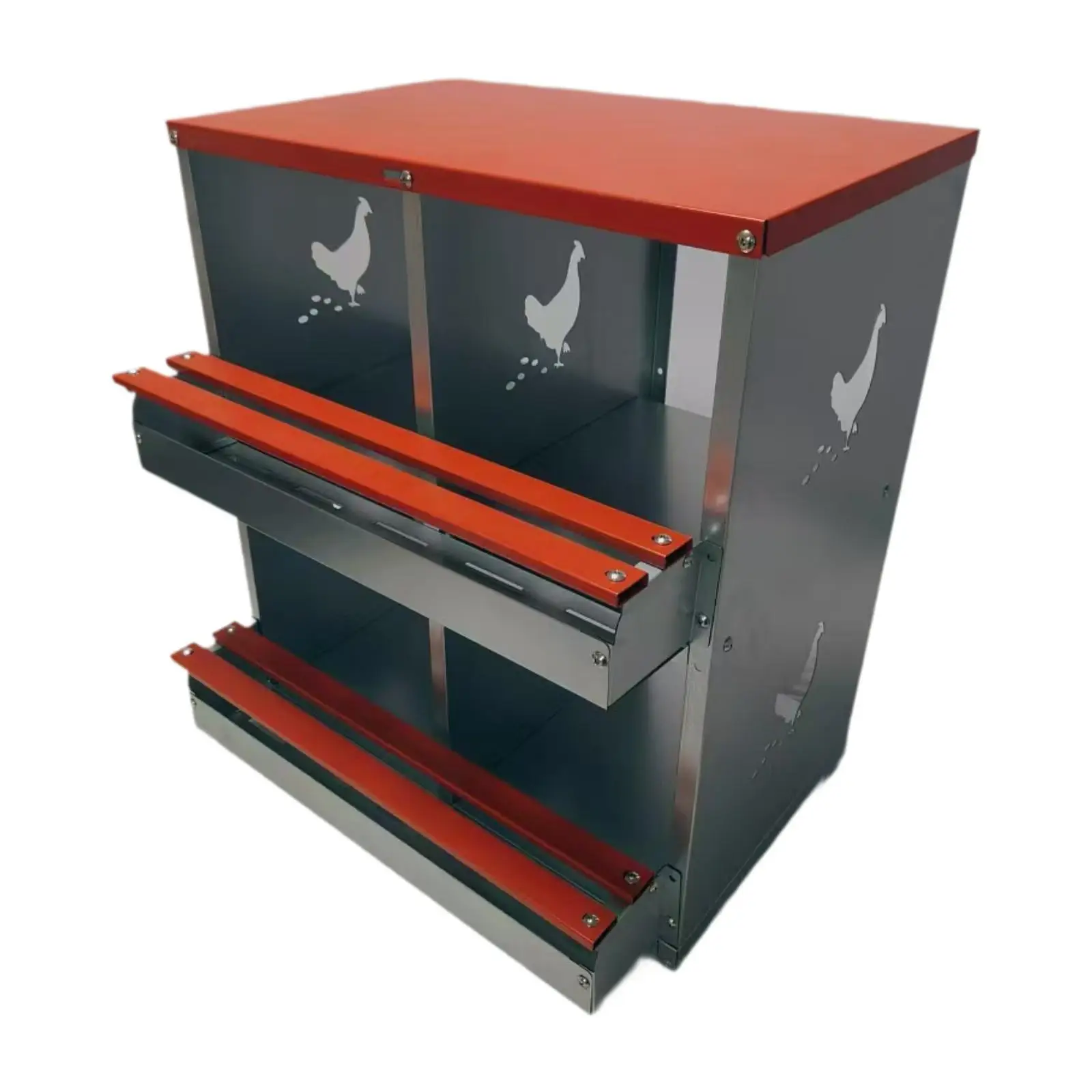 Metal Egg Laying Box Hens Chicken Coop Box Heavy Duty Chicken Laying Boxes Hen Nest Box for Laying Egg Duck Home Chickens House