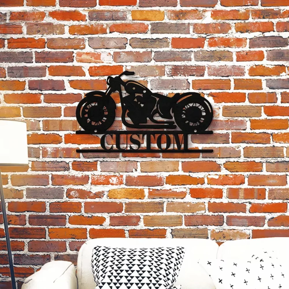 

Personalized Custom Motorcycle Wall Decor Durable, Stylish Metal Name Sign,Perfect for Home/Club Decor Unique Contemporary