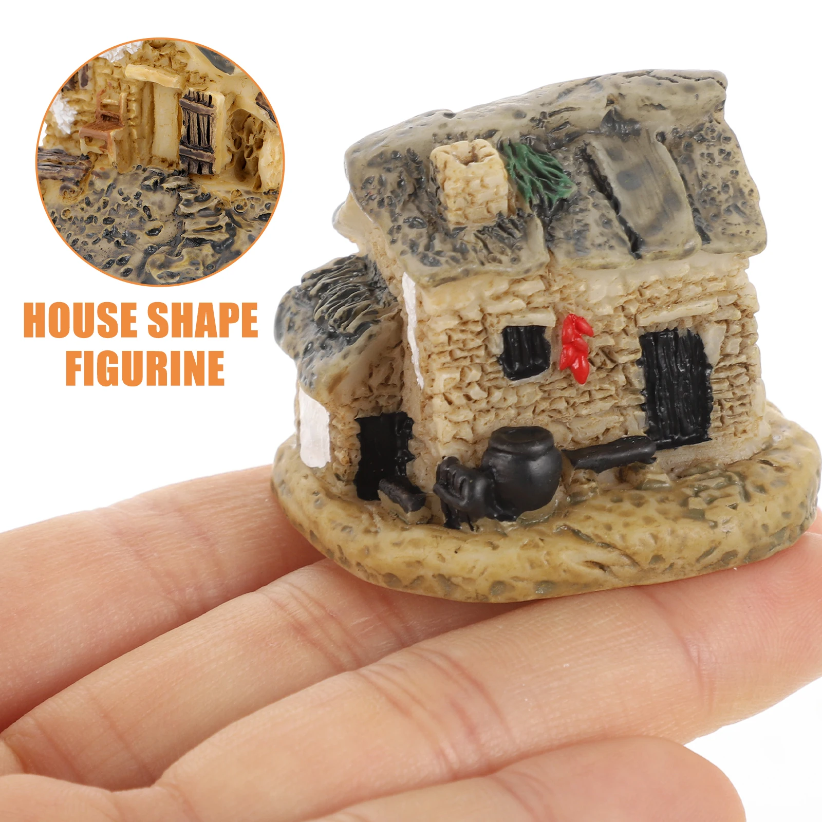 

8Pcs Resin Tiny House Ornament Micro Landscape Garden Decor Creative Mini House Crafts Micro Landscape Garden Decor