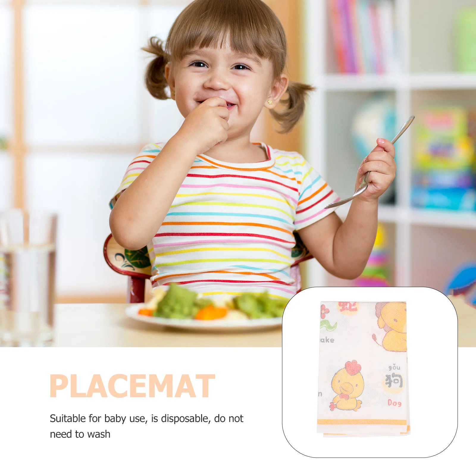 

10Pcs Disposable Placemats Oil-Proof Portable Foldable Travel Dining Mats Placemats Restaurant Table Mats