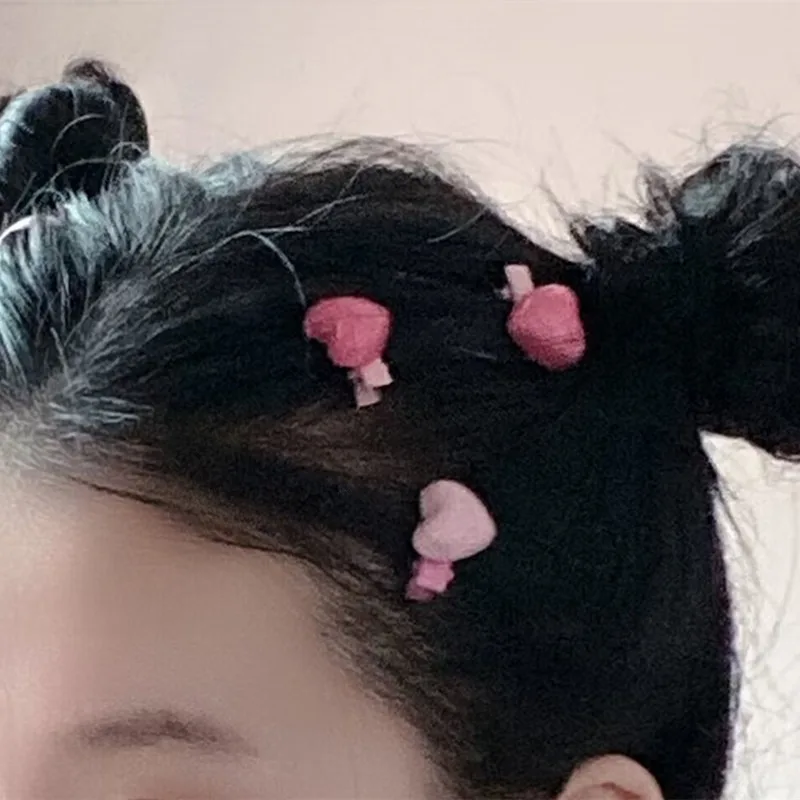 2PCS Baby Cute Mini BB Clips Children's Bangs 2CM Hair Clip Heart Shape Headwear Kids' Hair Accessories Super Cute Hair Clips