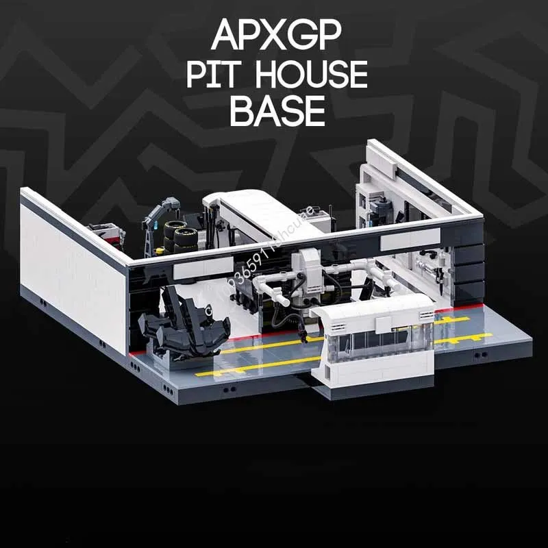 2628 قطعة MOC F1 فيلم APXGP حفرة منزل نموذج اللبنات تجميع الاطفال اللعب DIY بها بنفسك هدايا عيد الميلاد الإبداعية
