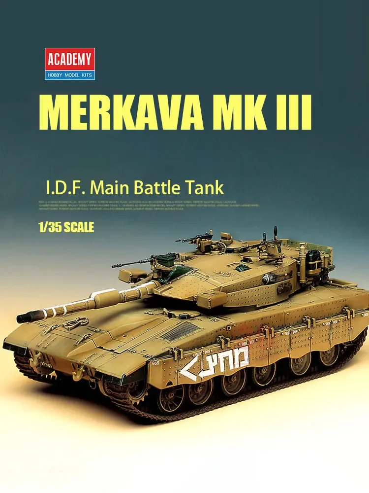 Kit de modelo de tanque ensamblado de la Academia, tanque de batalla principal Mk III 13267, Merkava israelí 1/35