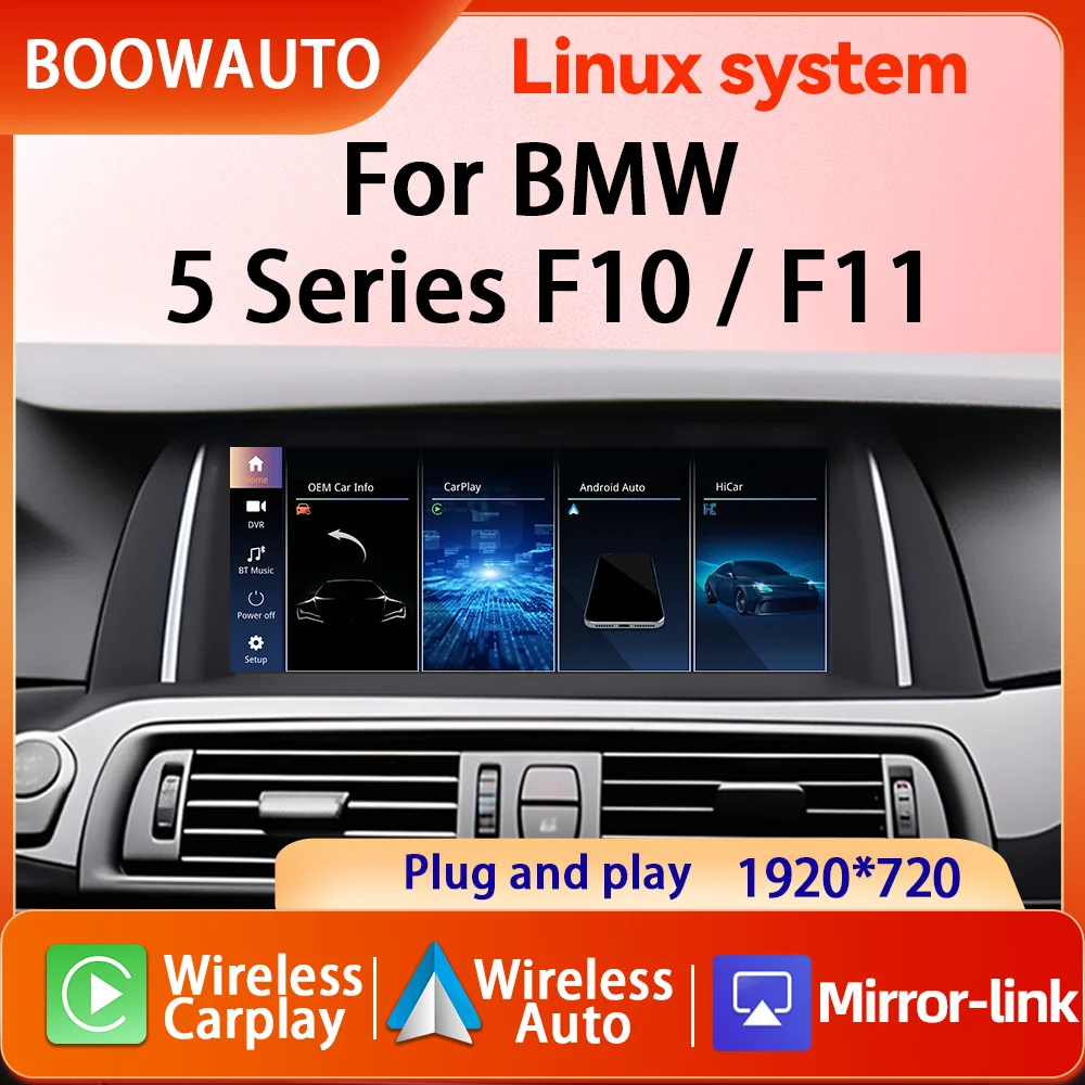 10.25' Android Auto Car Radio Multimedia for BMW 5 F10 F11 520i 525i 528i 2011-2016 Car Intelligent Systems WIFI CarPlay Stereo