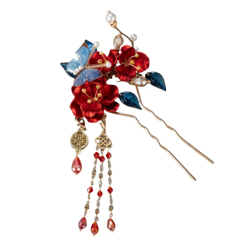 butterfly-hairpin-red-bridal-flower-headdress-cheongsam-ancient-toasting-clothes-chinese-hairpin-headdress