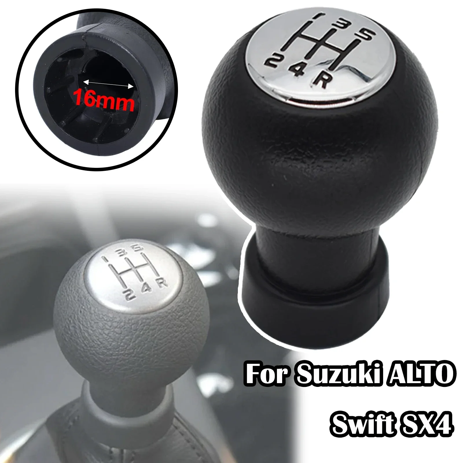 

T Type Gear Shift Knob For Suzuki ALTO Swift SX4 Stick Lever Pen 5 Speed MT Adapter Inner Sleeve Gaiter Boot Cover Replacement