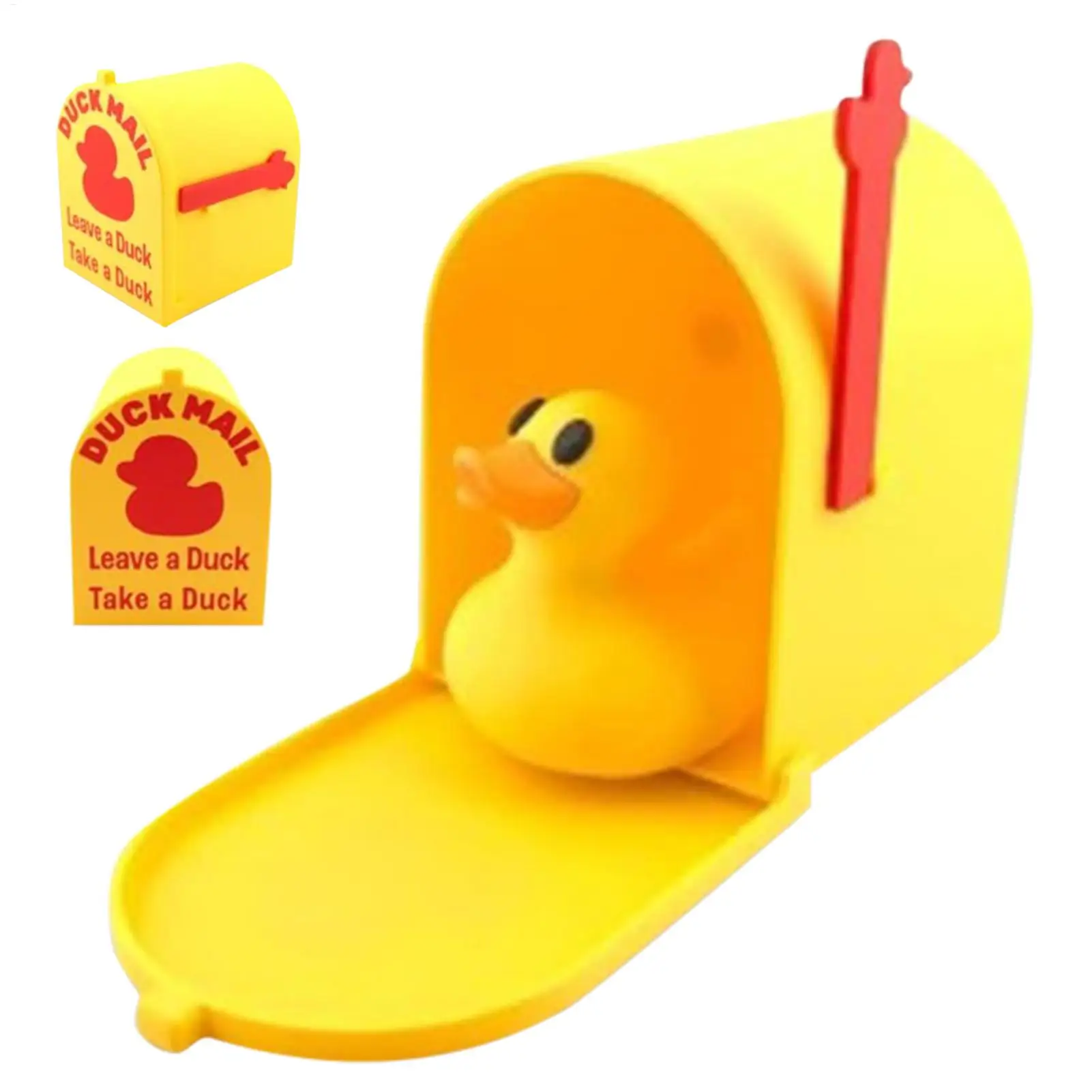 Cruising Duck Mini Mailbox Fridge Magnet Interactive Duck Exchange Accessory Magnetic Stickers for Locker Cabin Doors Home Decor