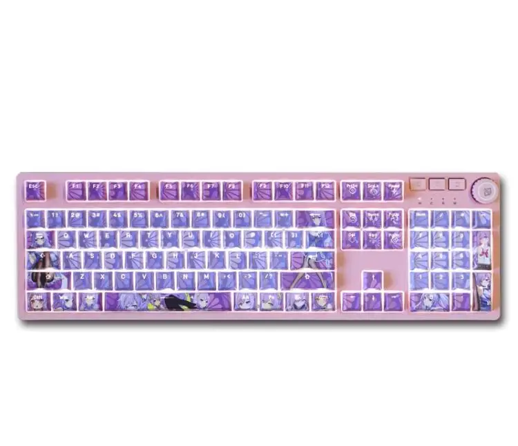 DIY customized wired mechanical keyboard RGB backlight PBT keycaps Full key hot plug The Genshin Impact