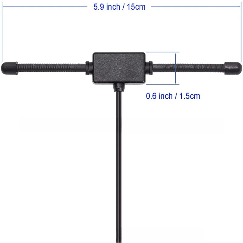 AM/FM 433mhz Sheep Horn Antenna Suitable for Vehicle Sheep Horn T-shaped Car Radio Stereo Antenna