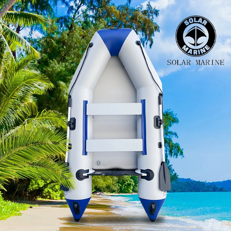 Heat Welded PVC MC280-3 Dinghy Rowing 280 cm 9.2 ft Portable Assault Rafting Fishing Kayak Inflatable Boat Air Deck Floor