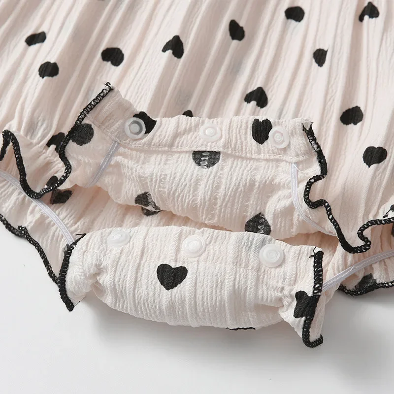 Two Piece Set of Baby Girl Summer Bag Fart Newborn Hat Baby Princess Jumpsuit for Outdoor Climbing