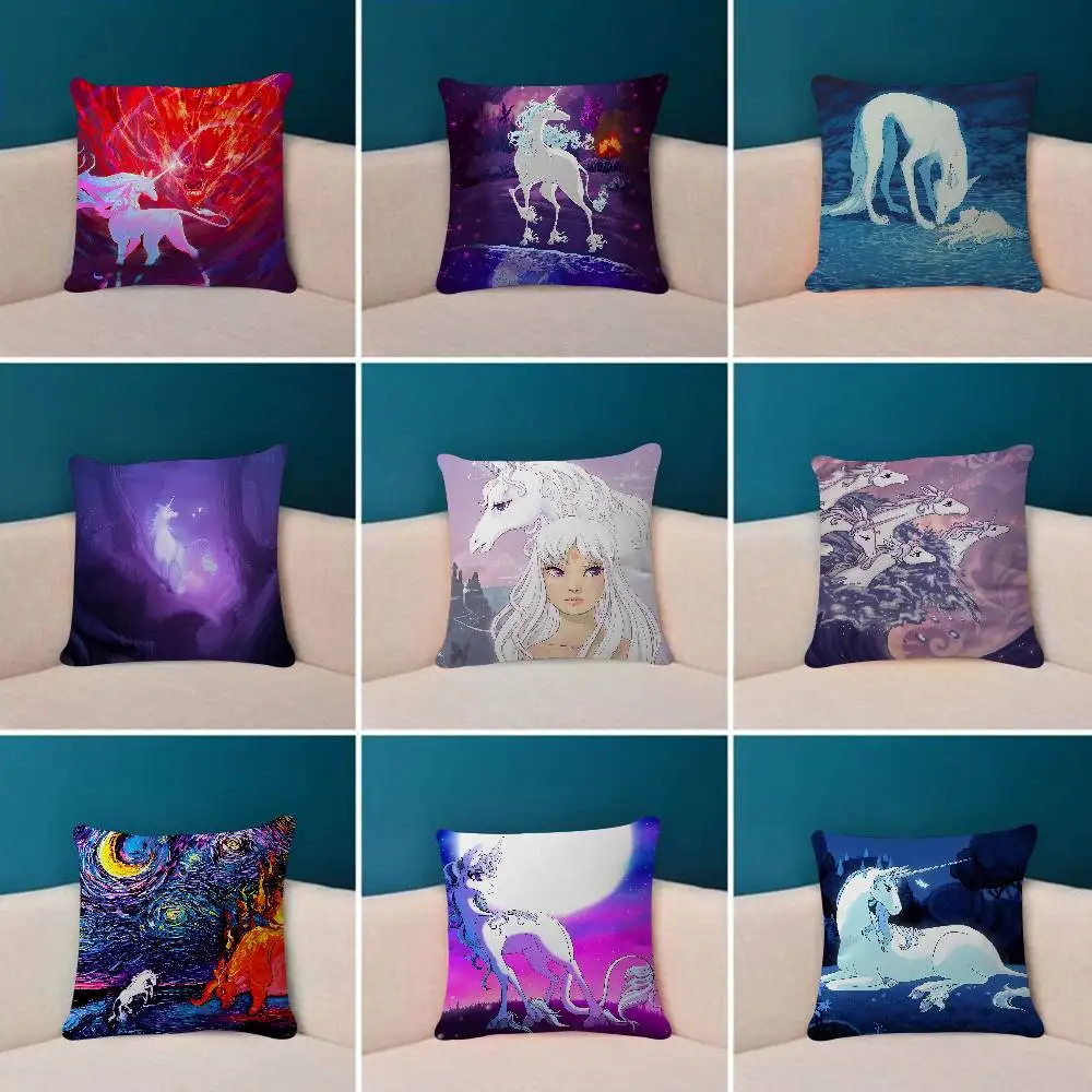 The Last Unicorn Movies Pillow Gift Home Office Decoration Bedroom Sofa Car Cushion Cover Case 45x45