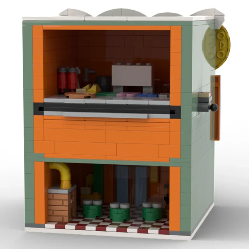 New Architecture Street View Moc Building Blocks Club Penguin Square Tech Module Brick Model Gift Christmas Toy DIY Set Assembly