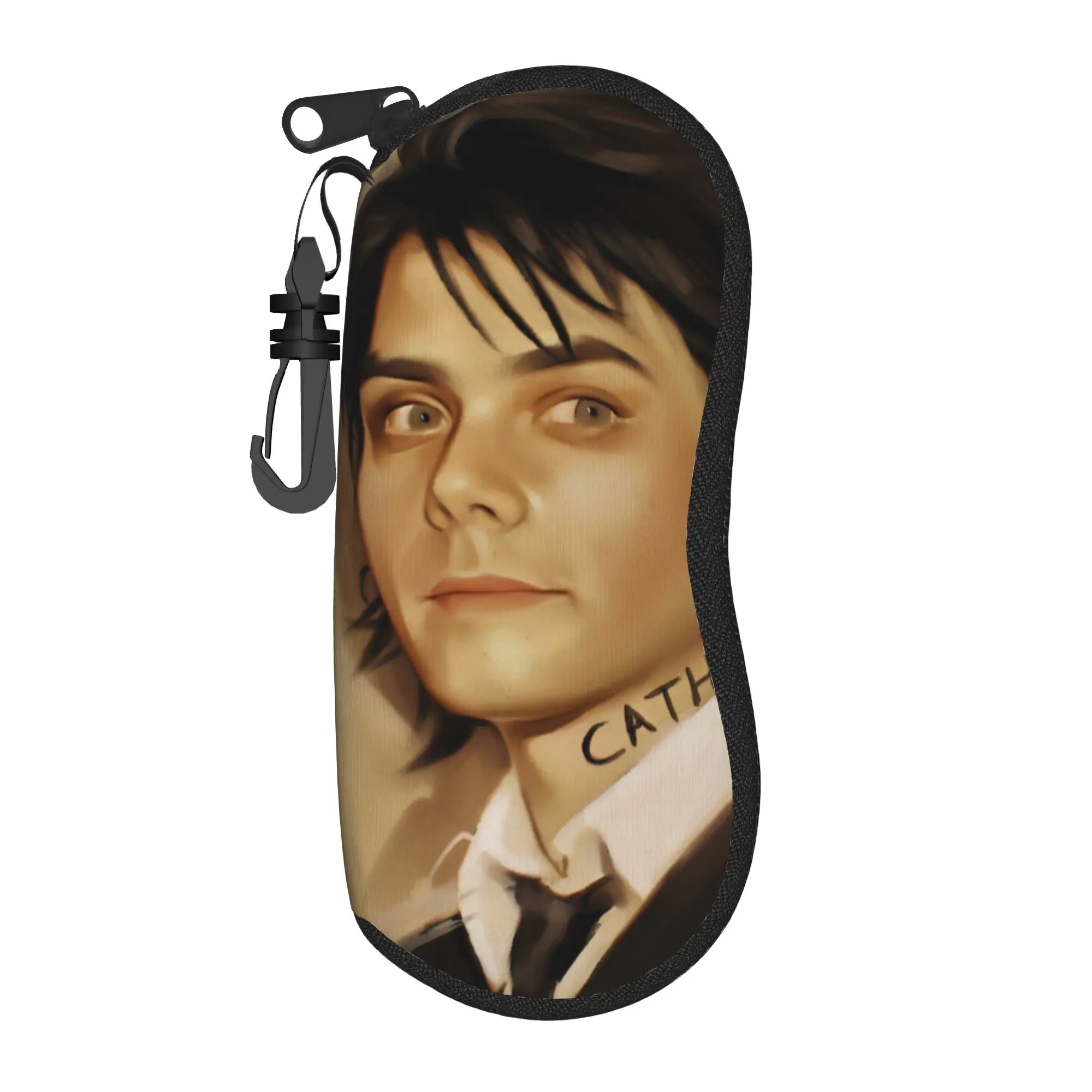 Gerard way My Chemical Romance Estuche para gafas para hombre y mujer, protector de gafas ligero con cremallera, caja para gafas antipresión