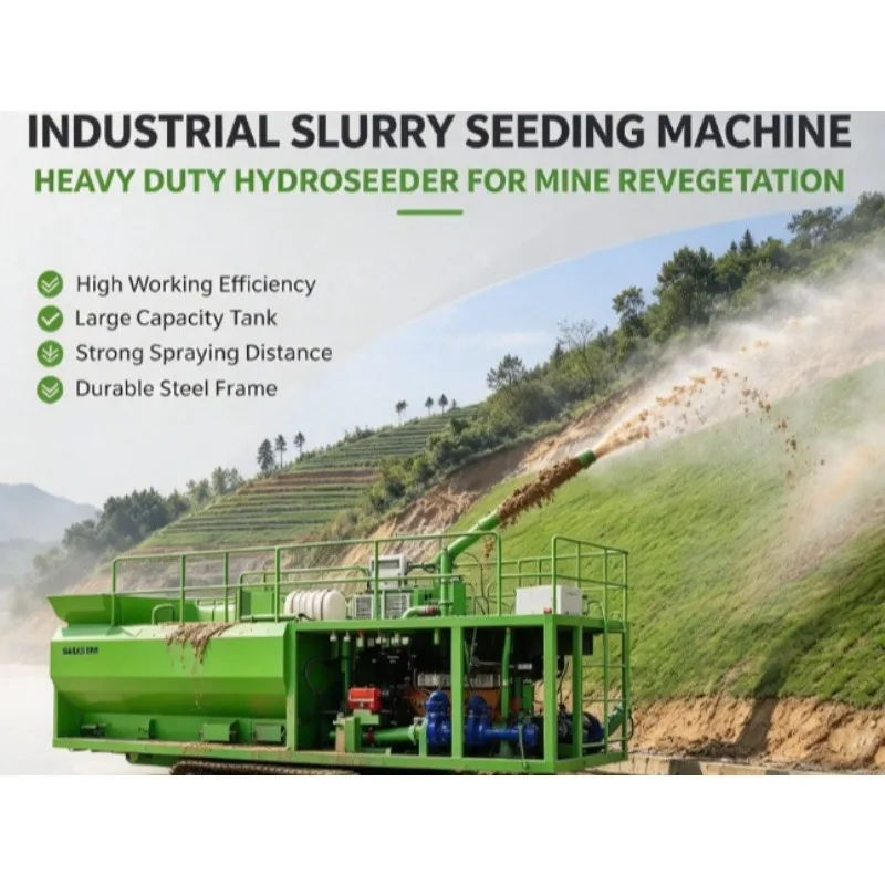 Large Capacity Hydroseeder Truck Mounted Optional Hydraulic Grass Seeding Equipment For Mine Reclamation Projects