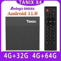 Tanix X4 Android 11.0 TV Box Amlogic S905X4 AV1 3D 8K 4GB 64GB UHD Media Player BT 2.4G 5G WIFI Youtube Netflix Fast Set Top Box