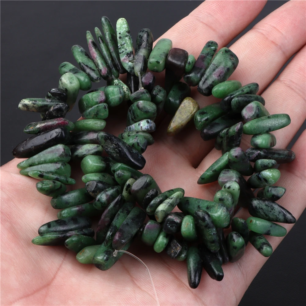 New Arrival Green Epidote Stone Bead Zoisite Jaspers Irregular Shape Loose Spacer Beads For Jewelry Making DIY Bracelet Necklace