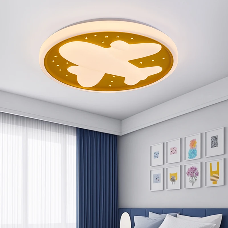 Bedroom Ceiling Lights For Boys Girls Living Room Warm Princess Room Lamp Airplane Full Spectrum Children's LED Ceiling Lighting