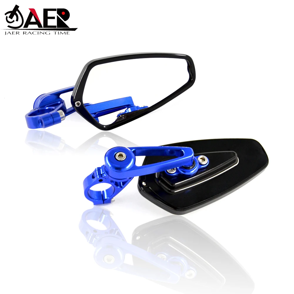 

Universal 7/8" 22mm Motorcycle HandleBar End Mirrors Motorbike Folding Handle Bar End Side Rear View Mirror