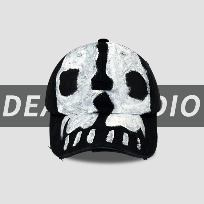 New American Street Black Washed Cotton Old Baseball Cap Men and Women Outdoor Personality Hole Shading Adjustable Hip Hop Hat