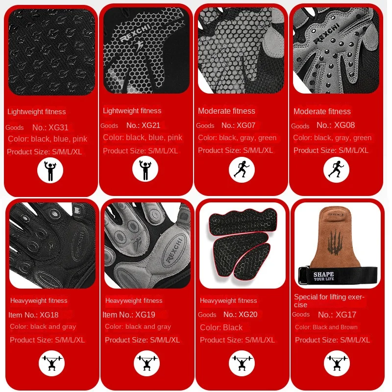 Workout Gloves for Men and Women, Exercise Gloves for Weight Lifting, Cycling, Gym, Training, Breathable and Snug fit